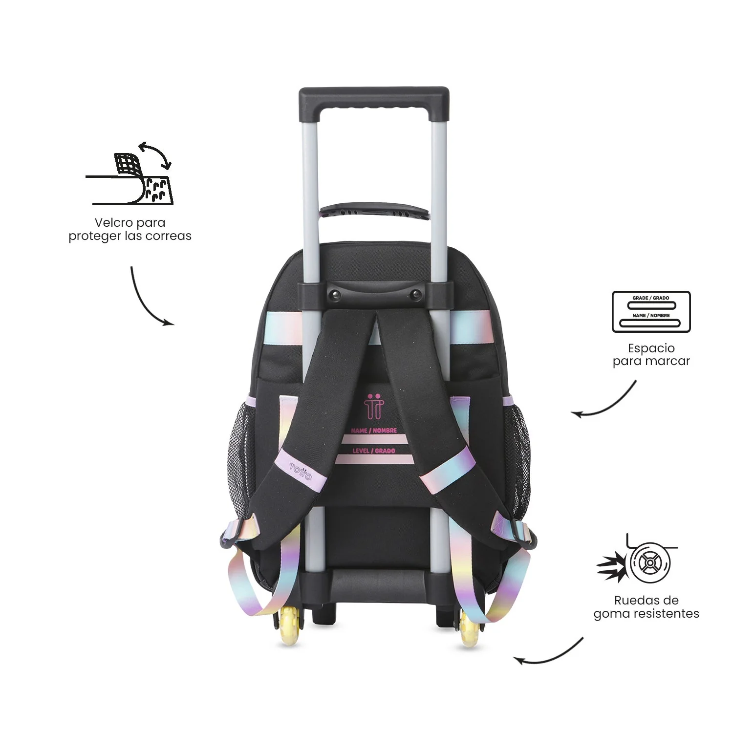 Mochila de ruedas Glowing Black - Image 4
