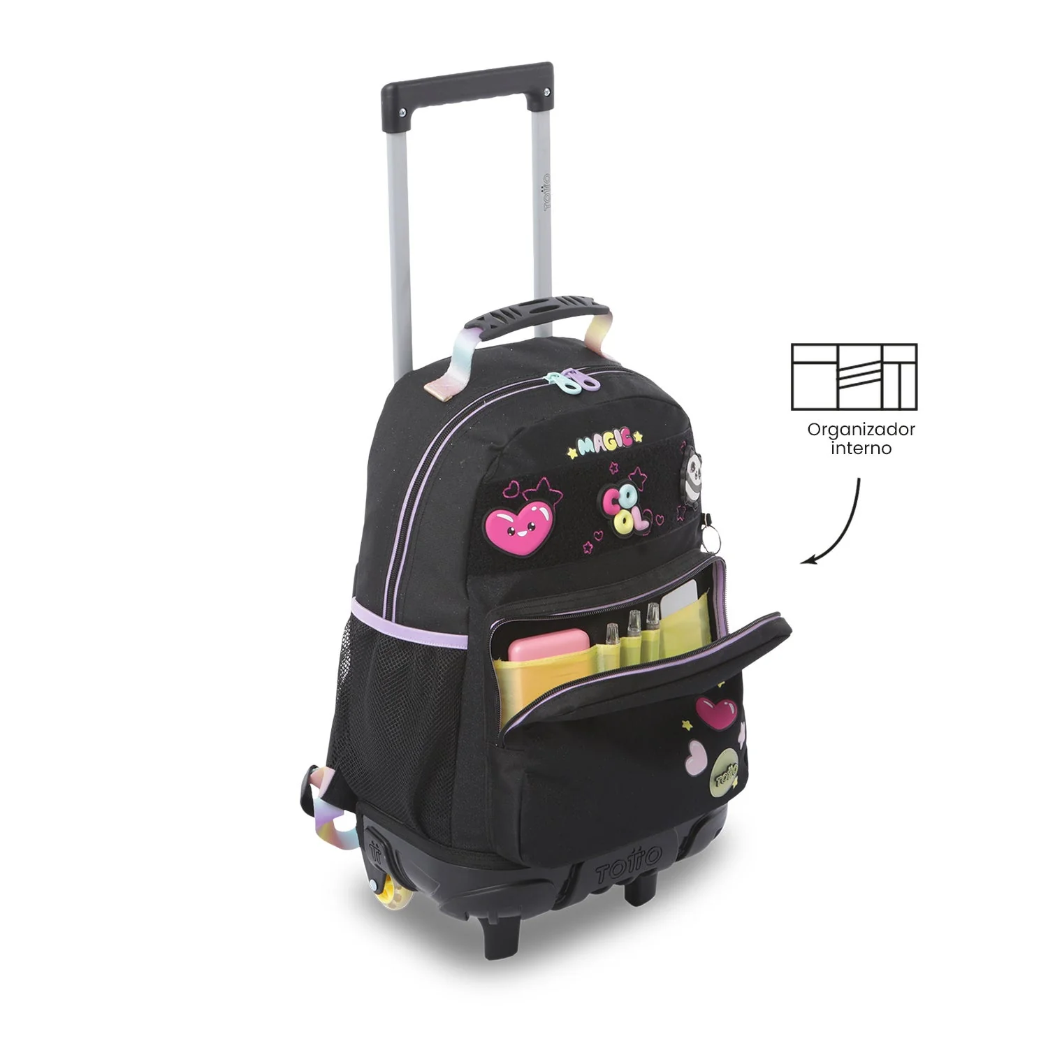 Mochila de ruedas Glowing Black - Image 6
