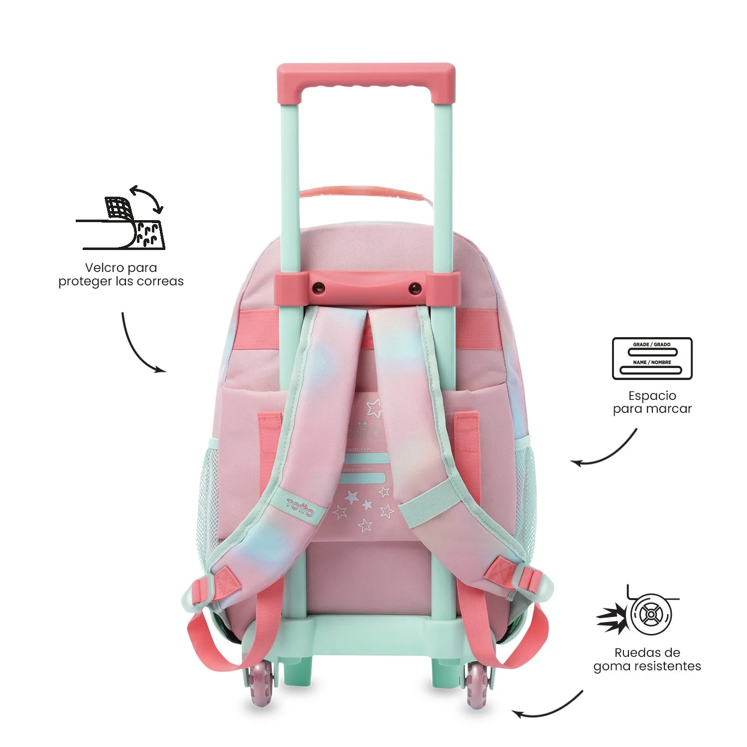 Mochila de ruedas Rainbow Star - Image 4