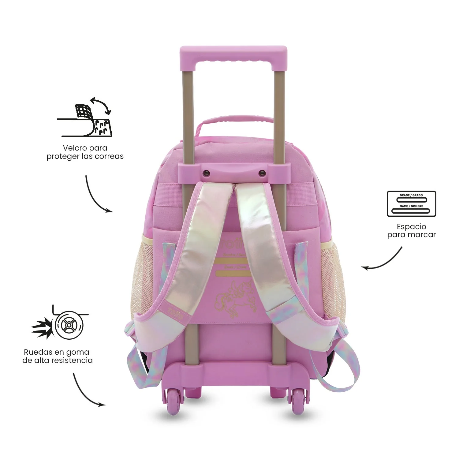 Mochila de ruedas Unicorn Kisses - Image 7