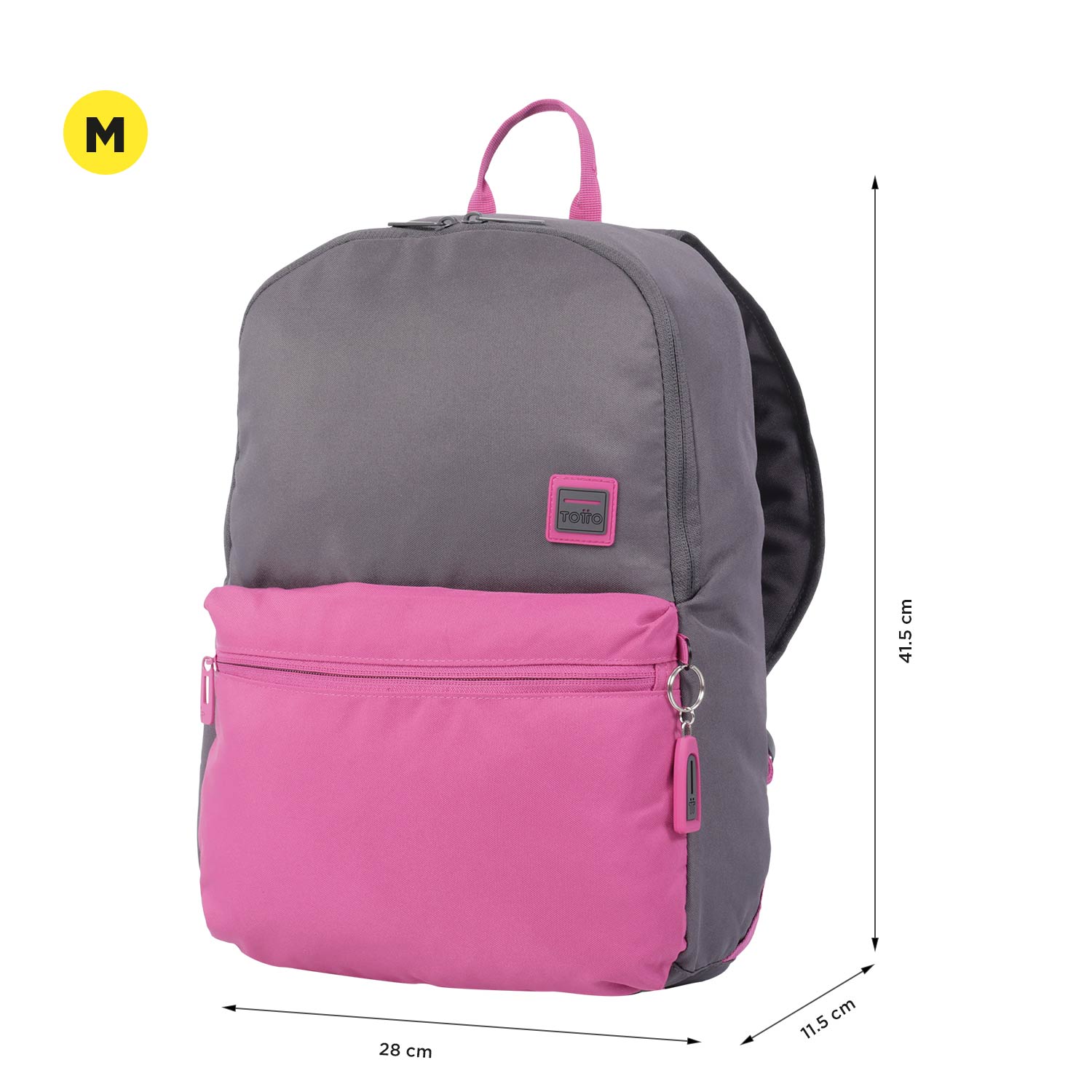 Mochila urbana color gris y rosa - Image 17