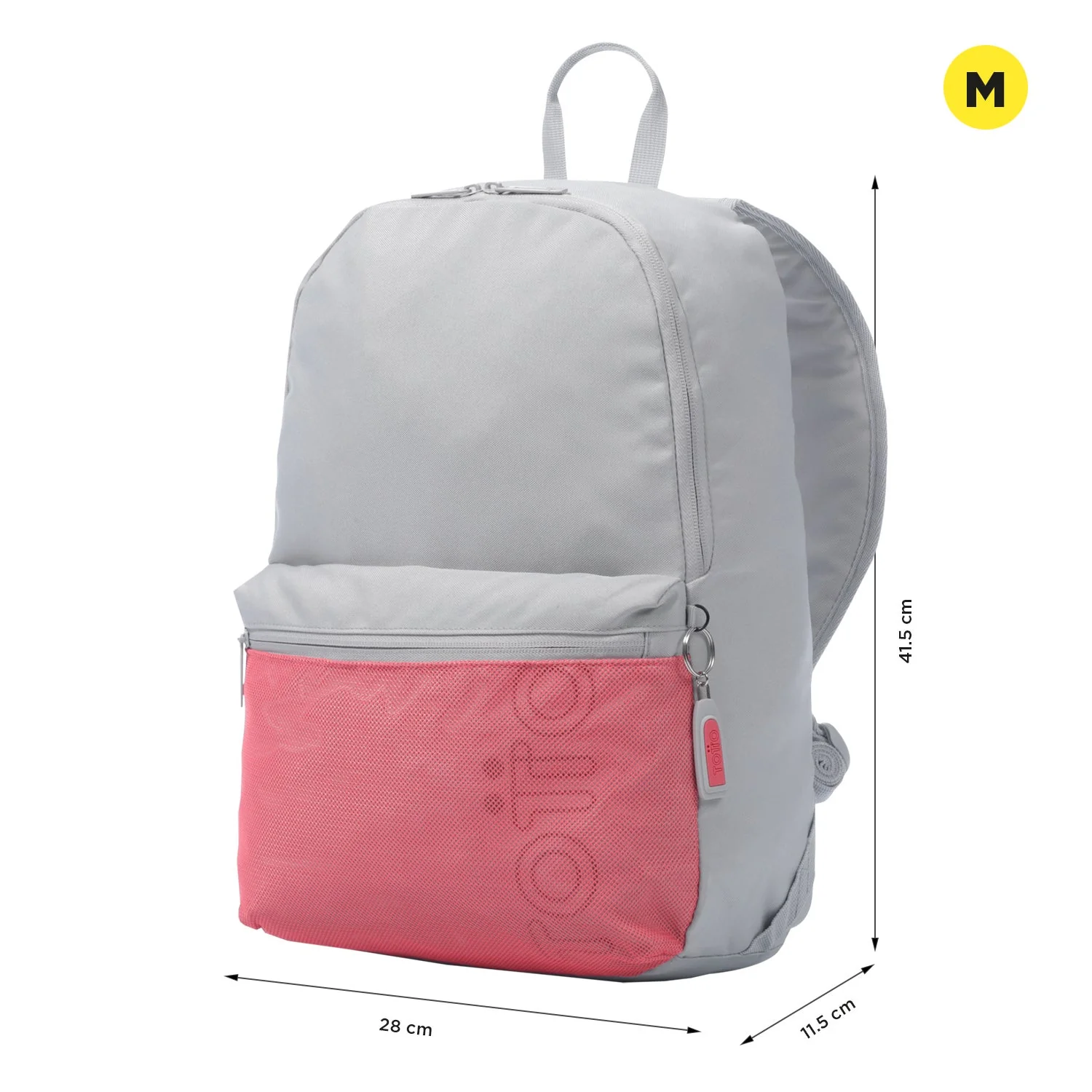 Mochila urbana color gris y rosa - Image 18