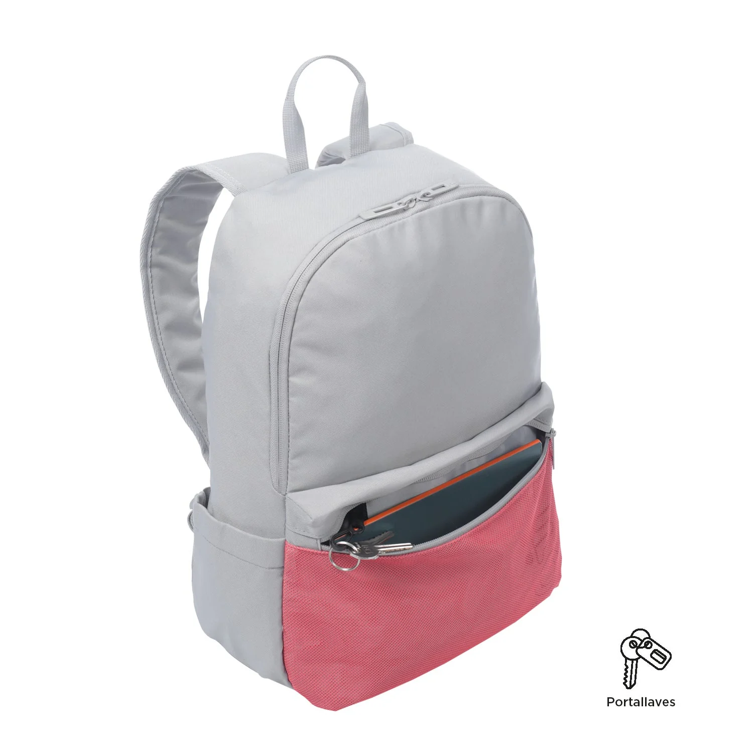 Mochila urbana color gris y rosa - Image 41