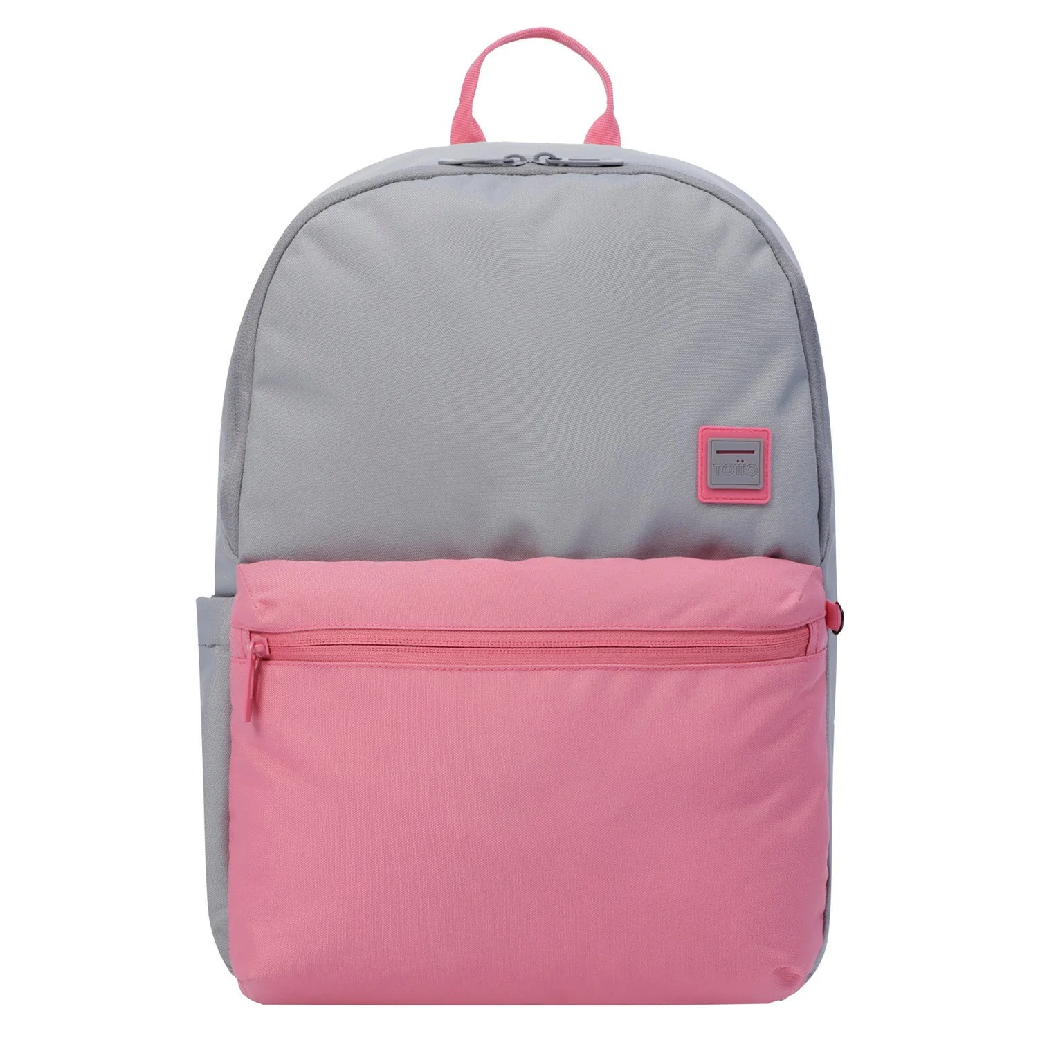 Mochila urbana color gris y rosa - Image 5
