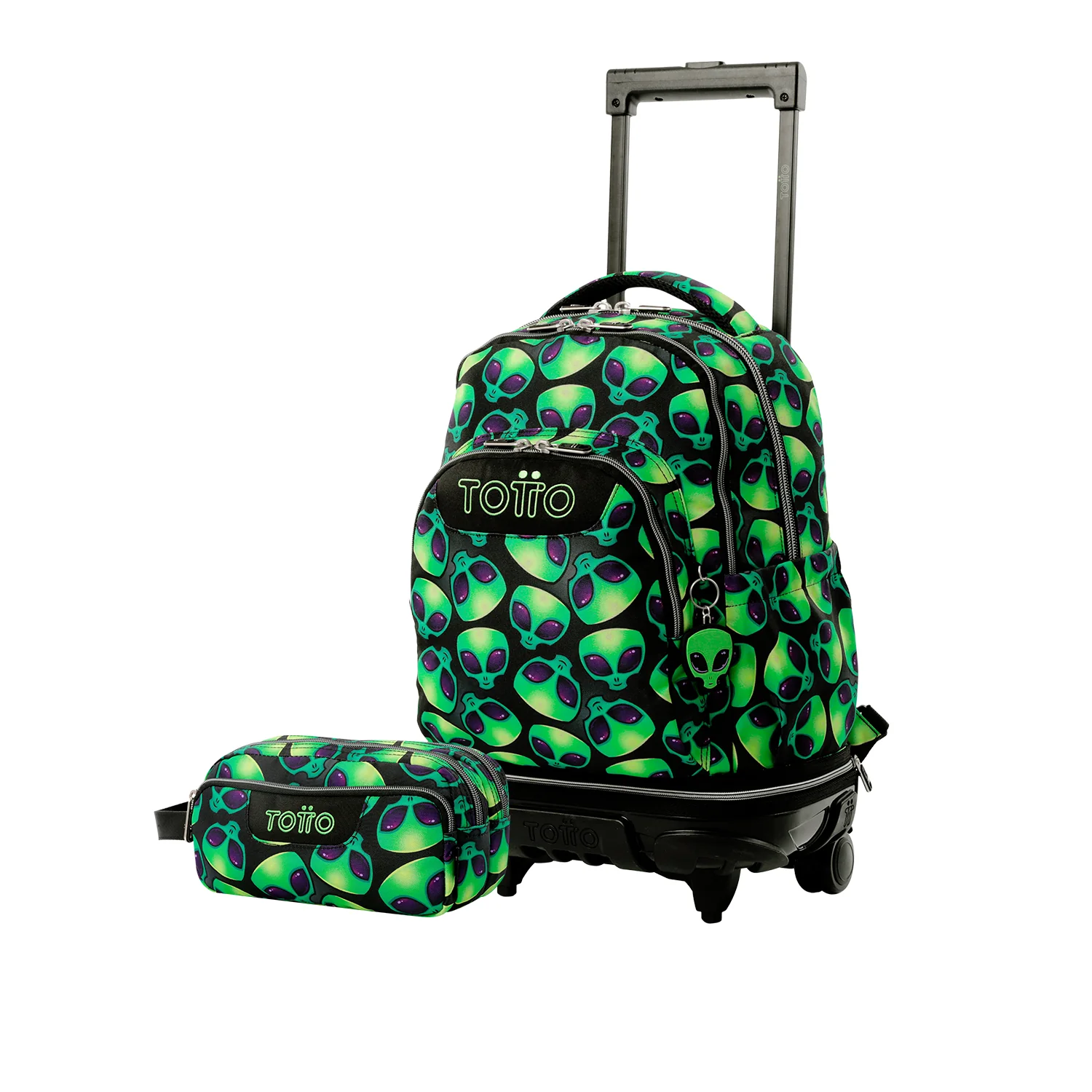 Pack escolar Ali - Mochila con ruedas desmontable + Estuche 3 compartimentos