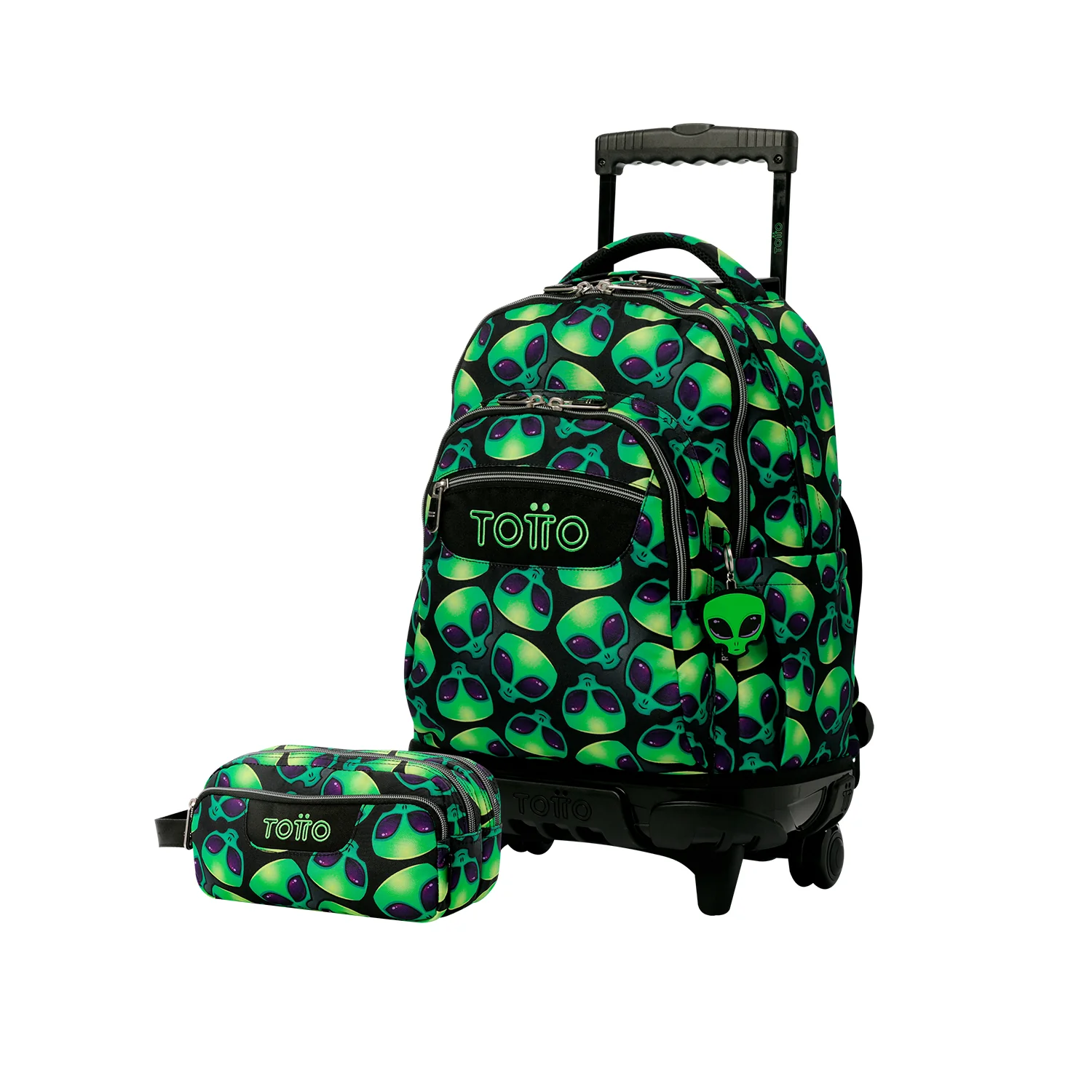 Pack escolar Ali - Mochila con ruedas + Estuche 3 compartimentos