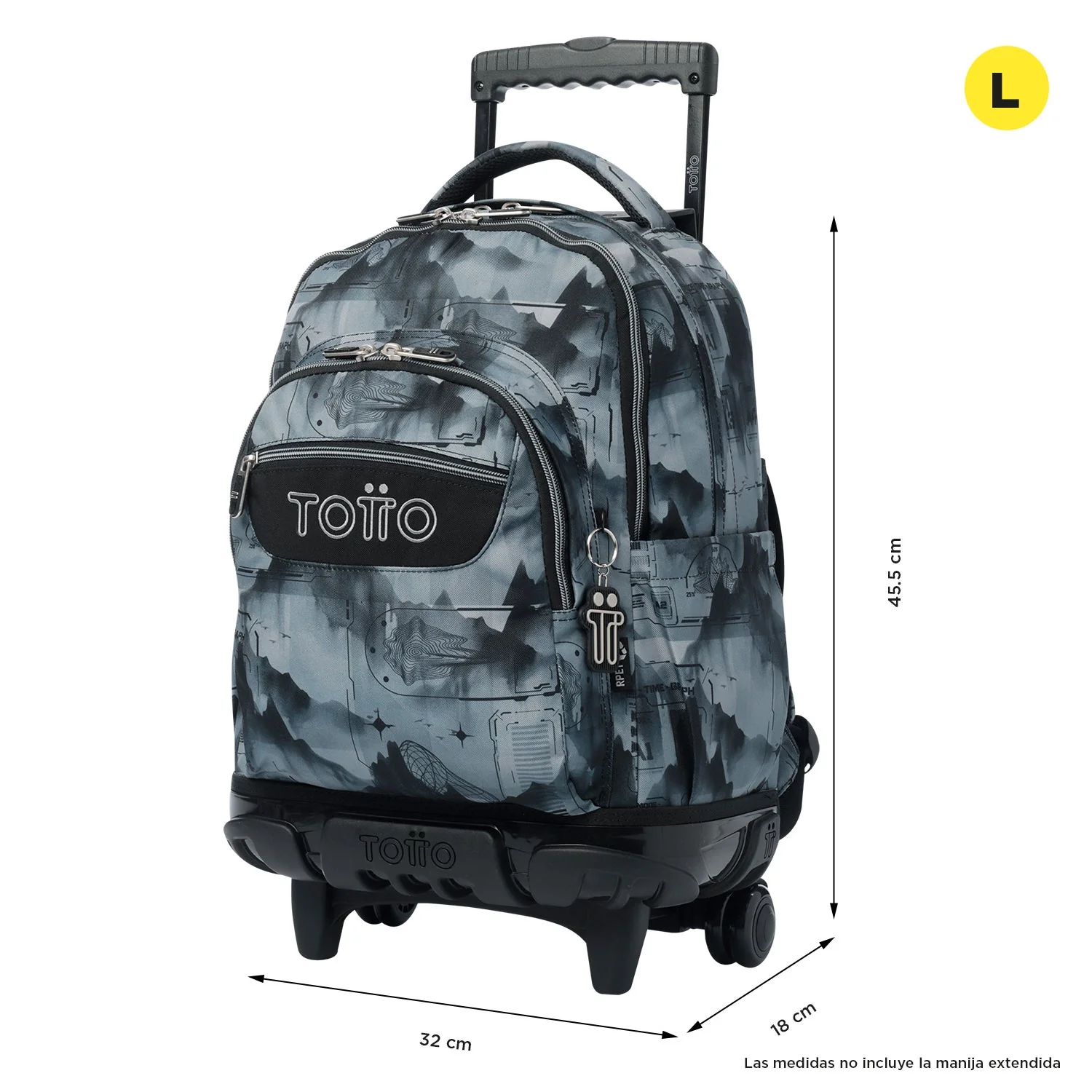 Pack escolar Digital Hill - Mochila con ruedas + Estuche 3 compartimentos - Image 4
