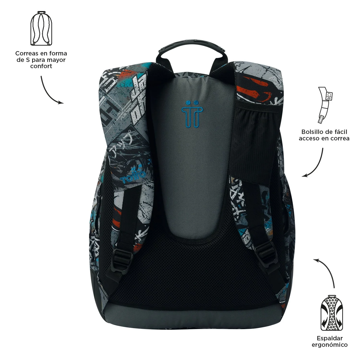 Pack escolar Okubo - Mochila + Estuche 3 compartimentos - Image 4