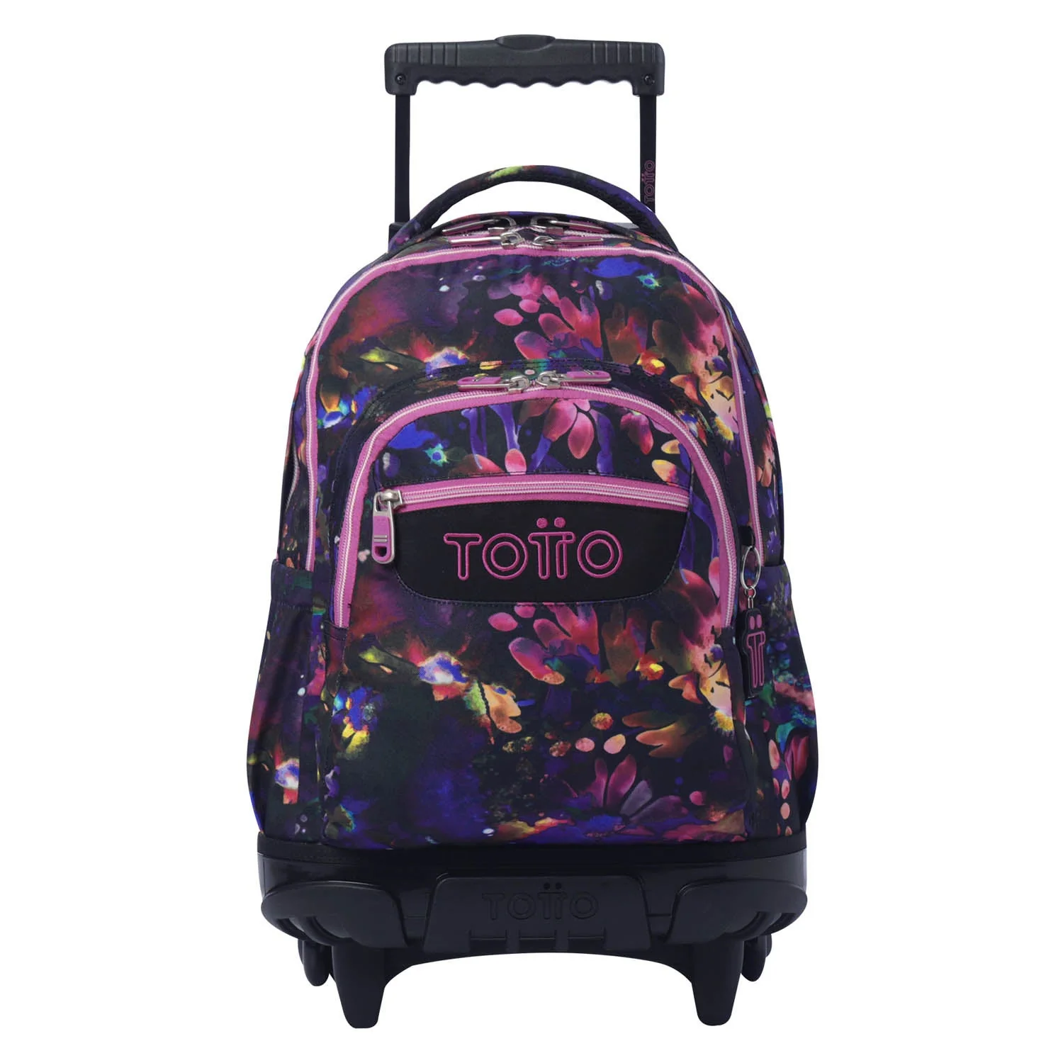 Pack escolar Flower Galaxy - Mochila con ruedas + Estuche 3 compartimentos - Image 3