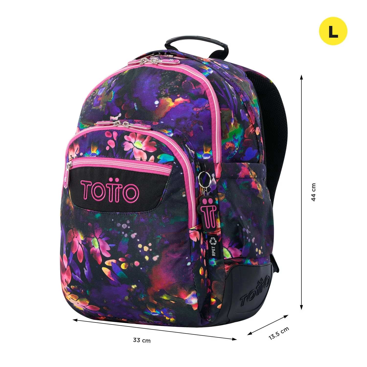 Pack escolar Flower Galaxy - Mochila + Estuche 3 compartimentos - Image 3