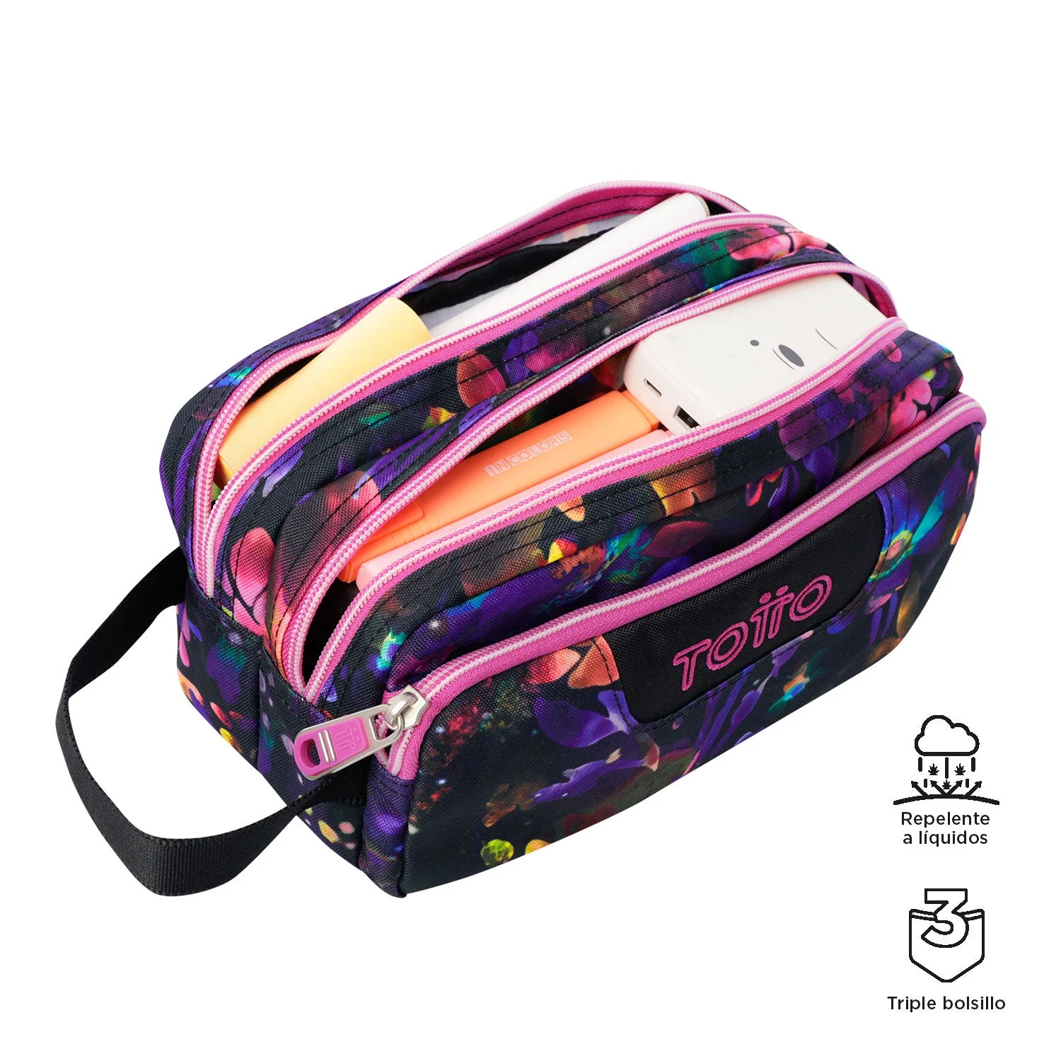 Pack escolar Flower Galaxy - Mochila + Estuche 3 compartimentos - Image 9