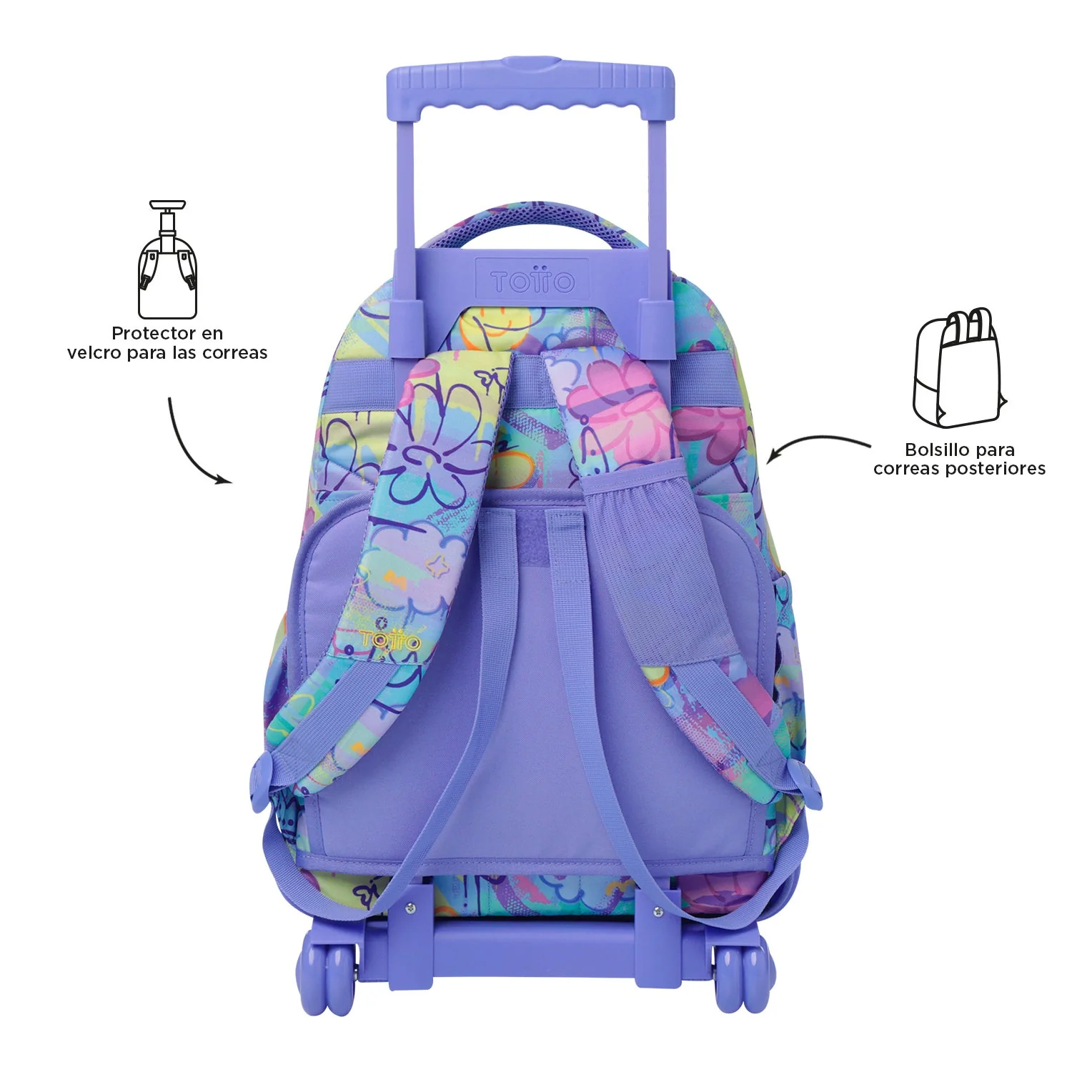 Pack escolar Grafily - Mochila con ruedas + Estuche 3 compartimentos - Image 5