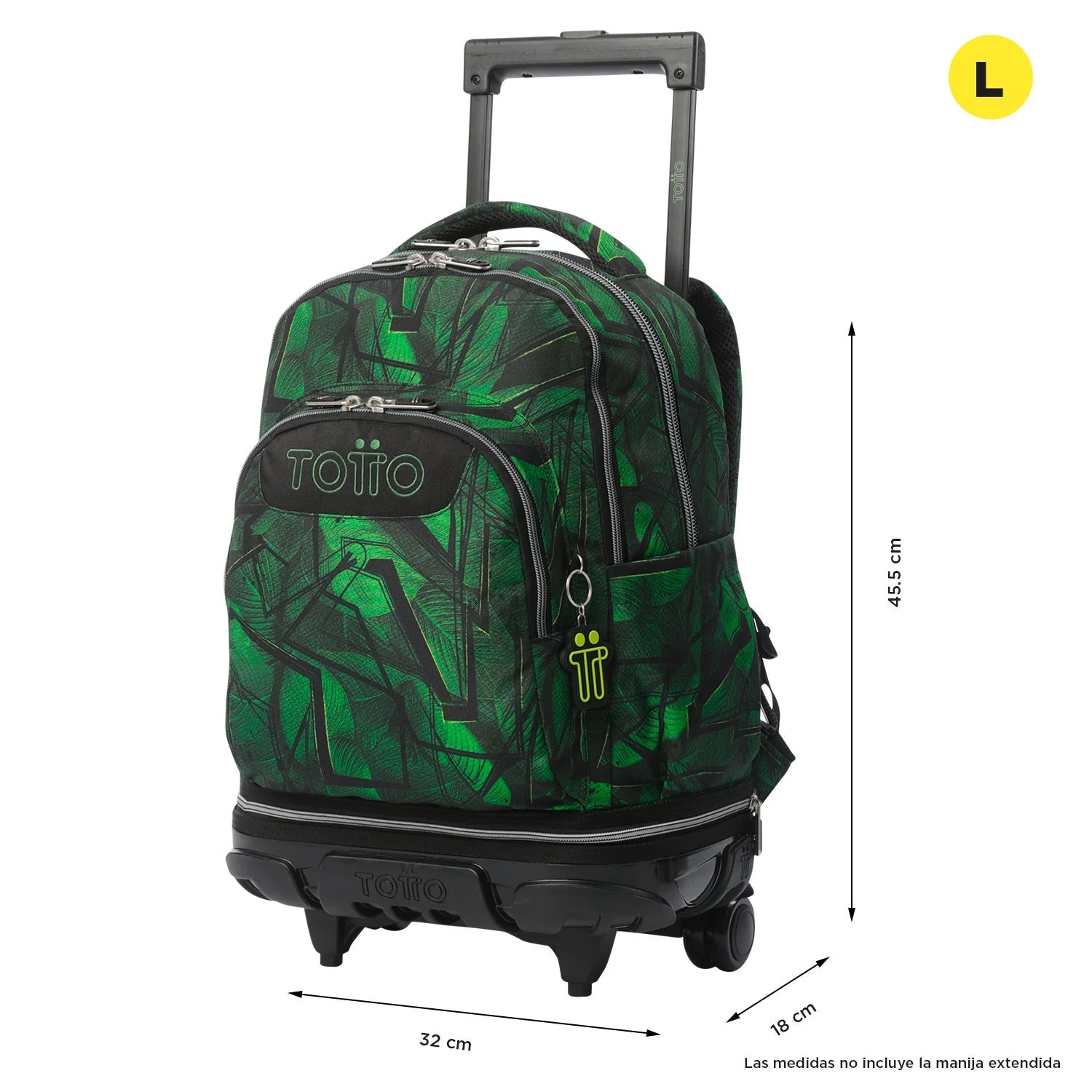 Pack escolar Jhony Jungle - Mochila con ruedas desmontable + Estuche 3 compartimentos - Image 4