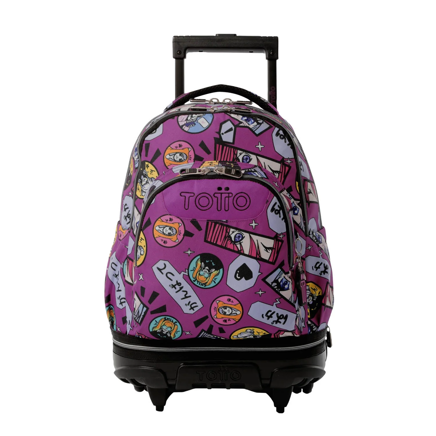 Pack escolar Flower Galaxy - Mochila con ruedas + Estuche 3 compartimentos - Image 2