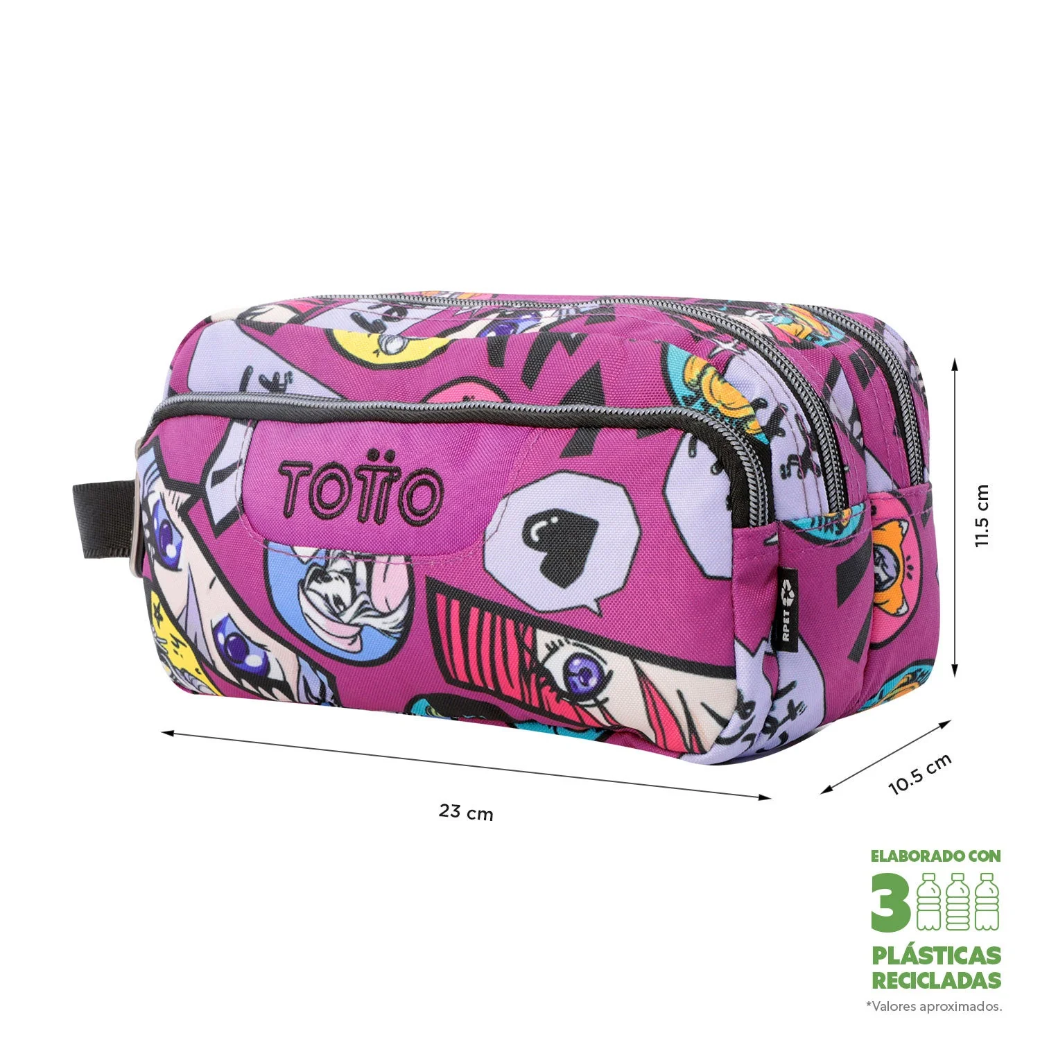 Pack escolar Kitsune - Mochila con ruedas desmontable + Estuche 3 compartimentos - Image 4