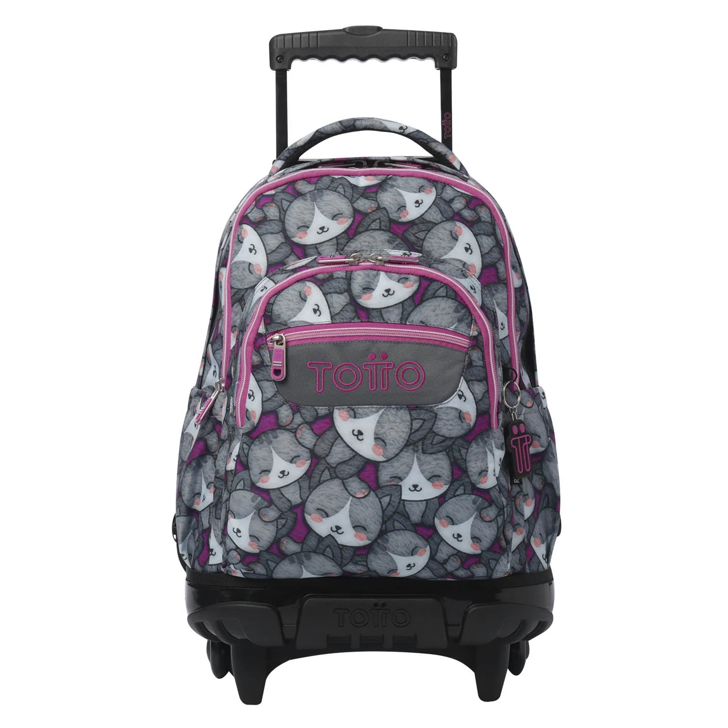 Pack escolar Kitten Rose - Mochila con ruedas + Estuche 3 compartimentos - Image 2