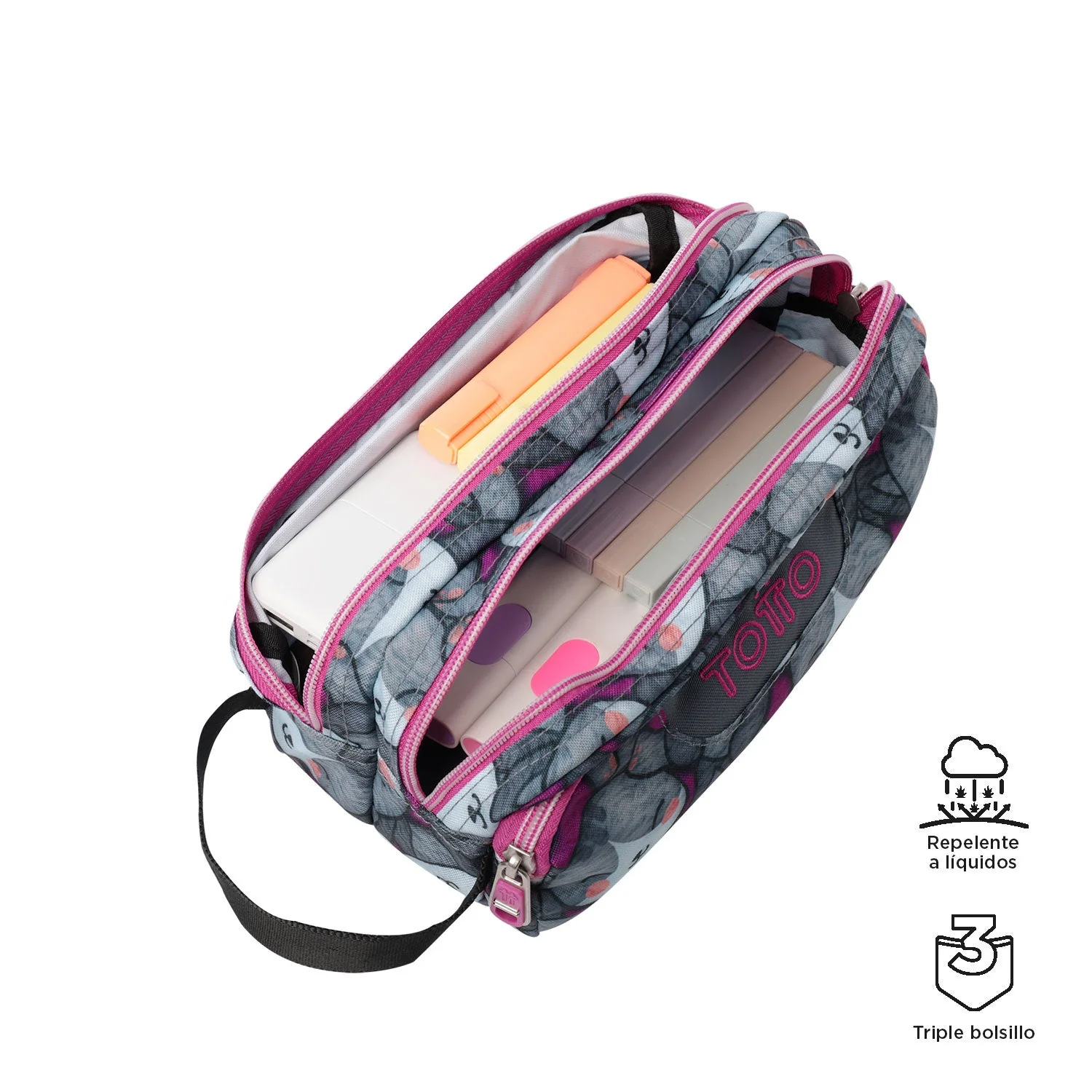 Pack escolar Kitten Rose - Mochila + Estuche 3 compartimentos - Image 9