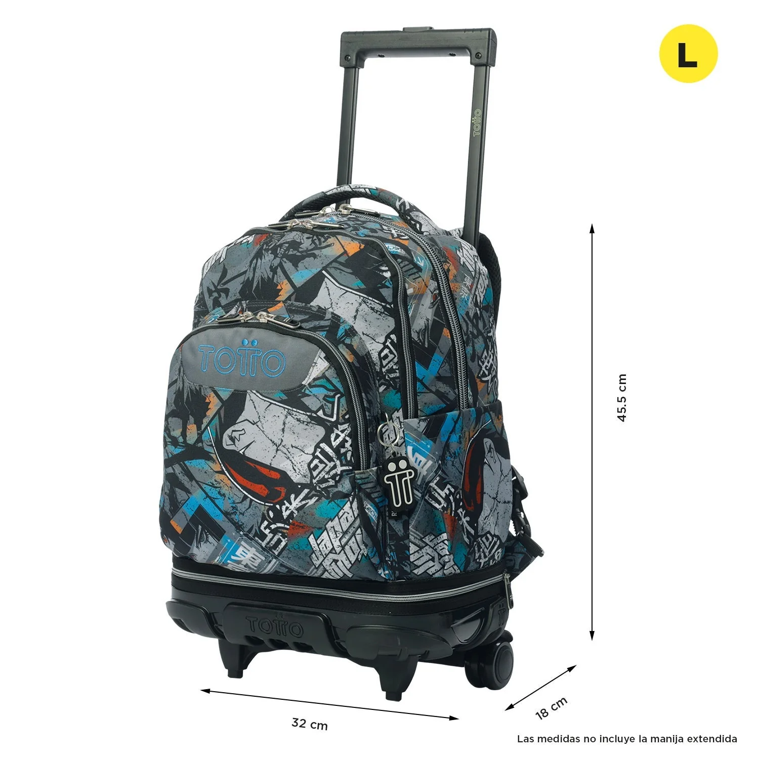 Pack escolar Okubo - Mochila con ruedas desmontable + Estuche 3 compartimentos - Image 4