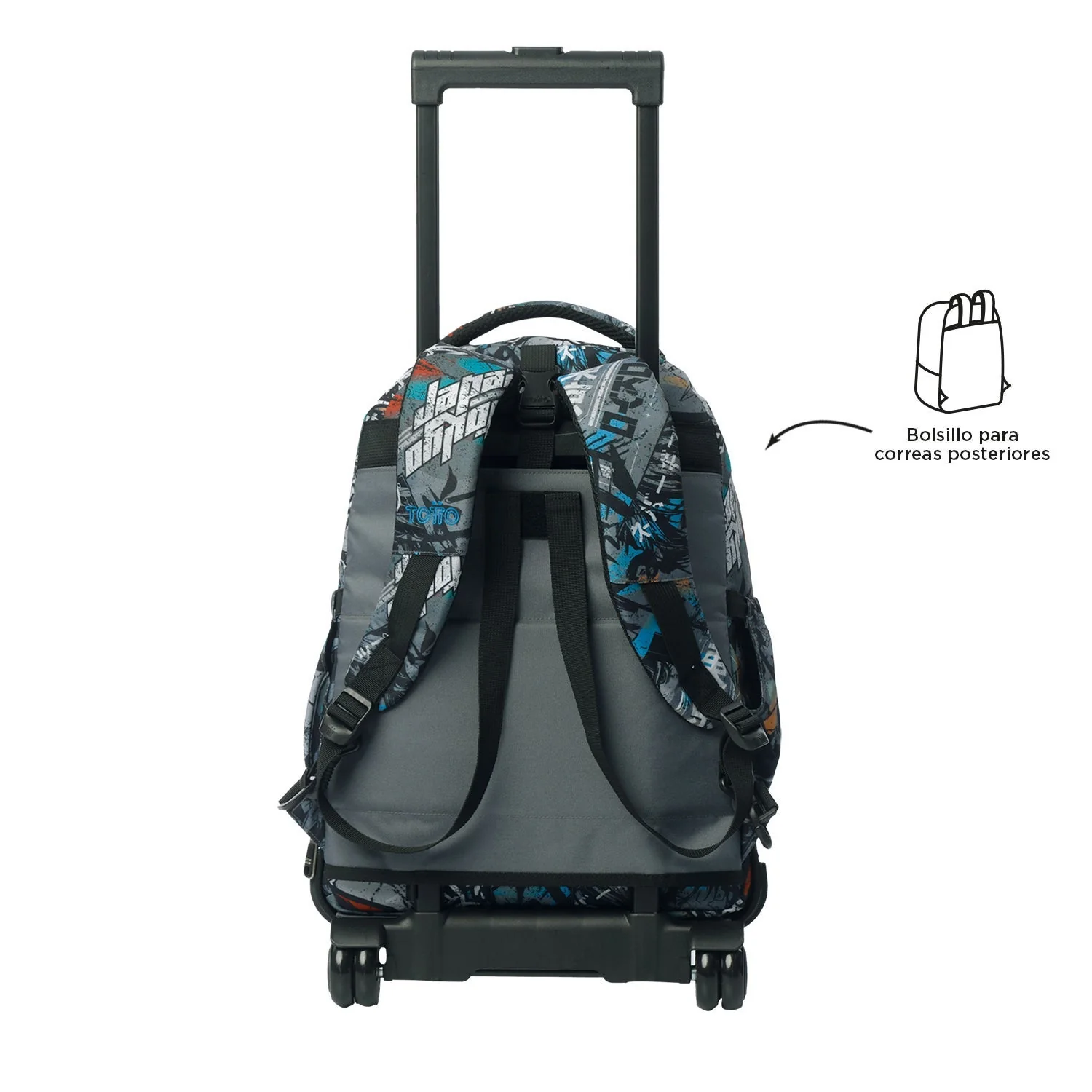 Pack escolar Okubo - Mochila con ruedas desmontable + Estuche 3 compartimentos - Image 5