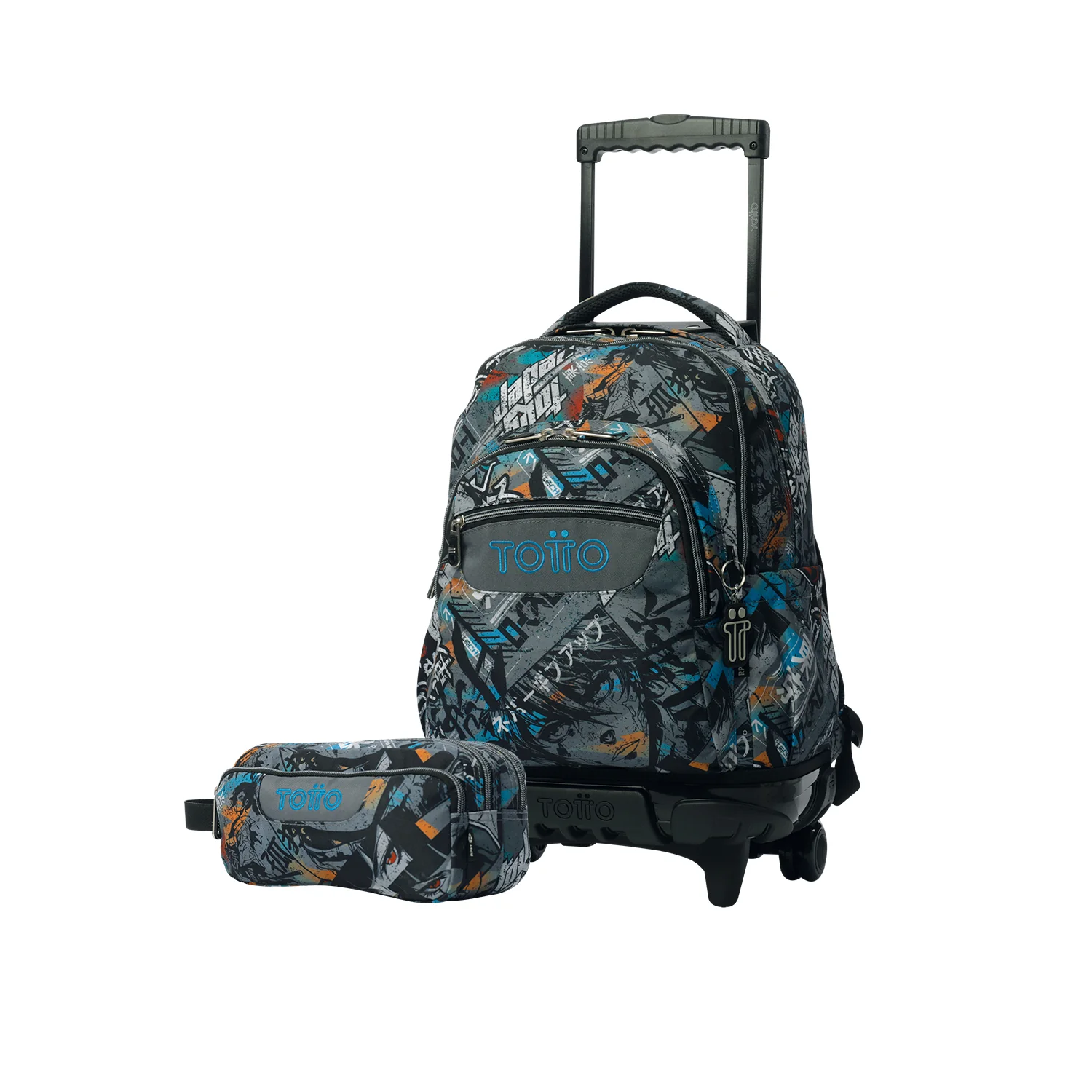 Pack escolar Okubo - Mochila con ruedas + Estuche 3 compartimentos