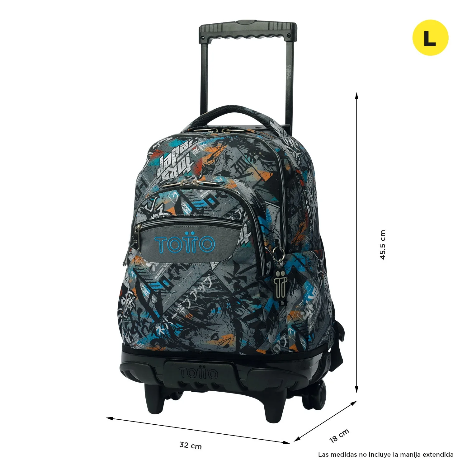 Pack escolar Okubo - Mochila con ruedas + Estuche 3 compartimentos - Image 4