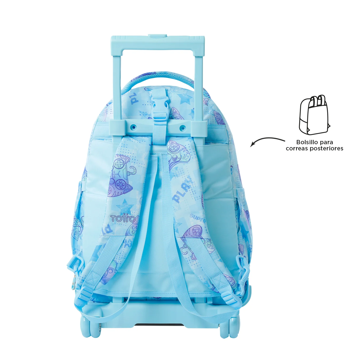 Pack escolar Polar - Mochila con ruedas desmontable + Estuche 3 compartimentos - Image 11