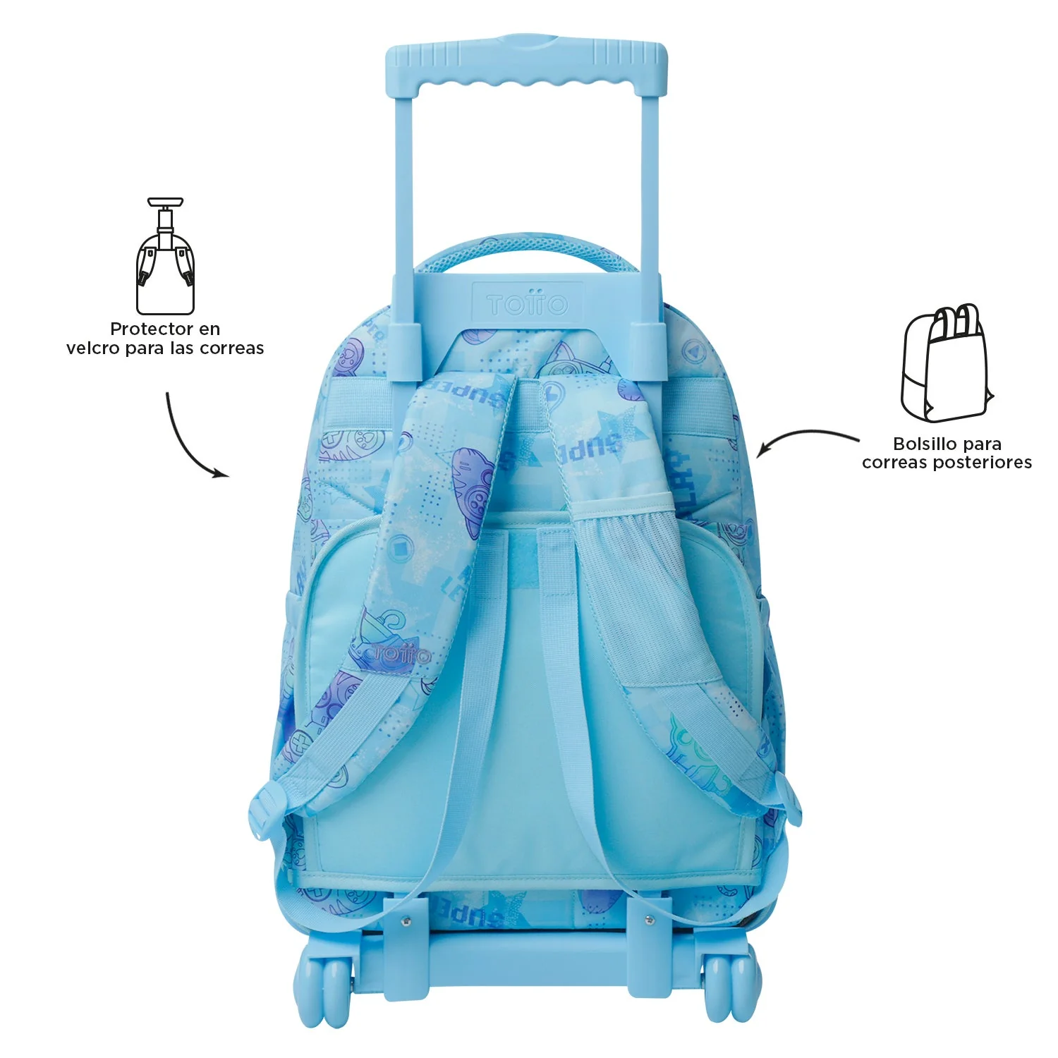 Pack escolar Polar - Mochila con ruedas + Estuche 3 compartimentos - Image 6