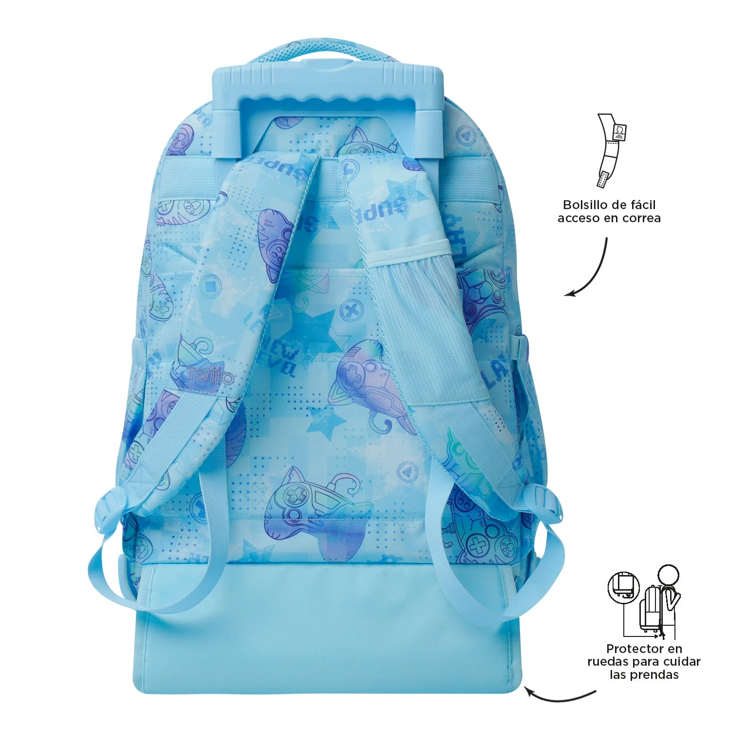 Pack escolar Polar - Mochila con ruedas + Estuche 3 compartimentos - Image 7