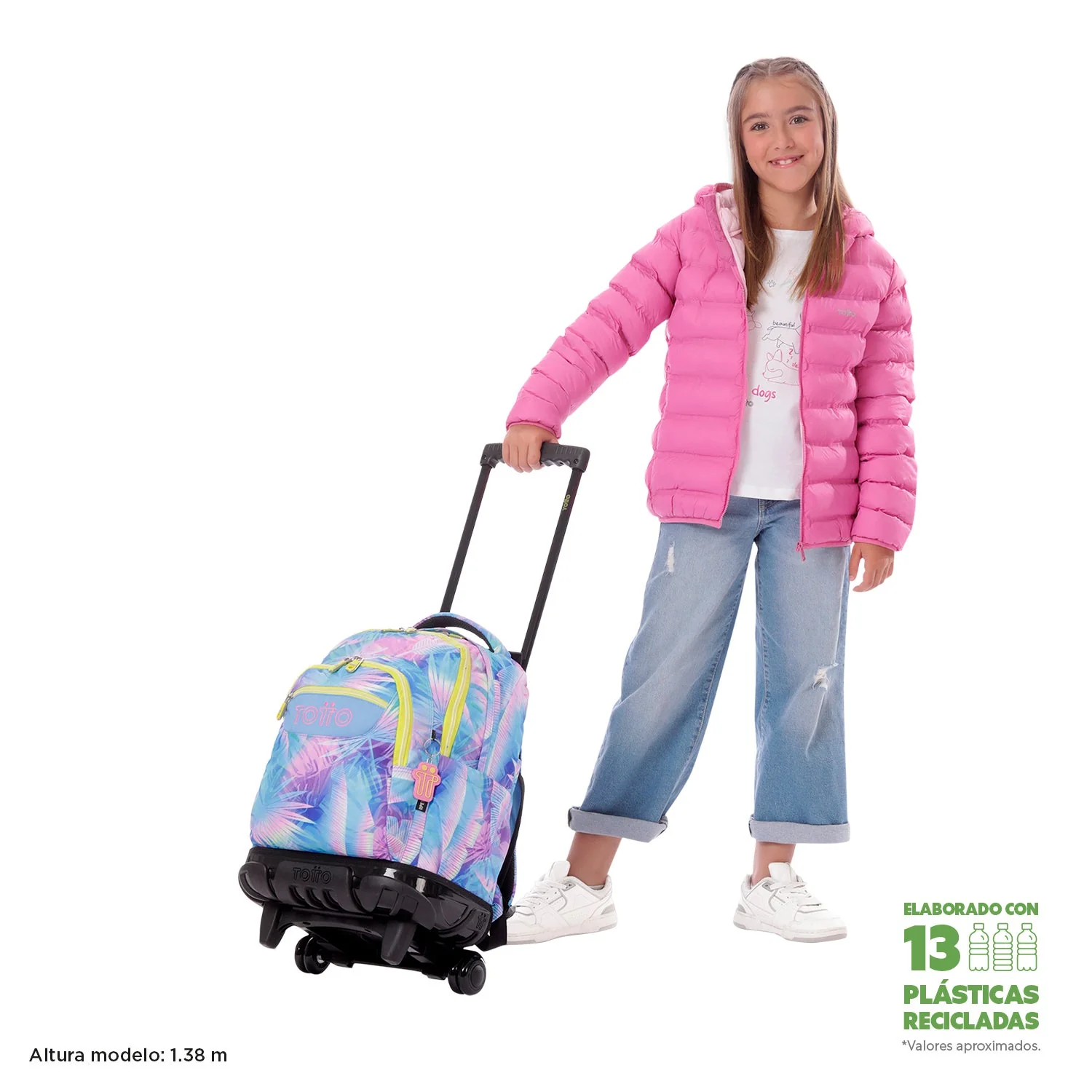 Pack escolar Prisma - Mochila con ruedas + Estuche 3 compartimentos - Image 9