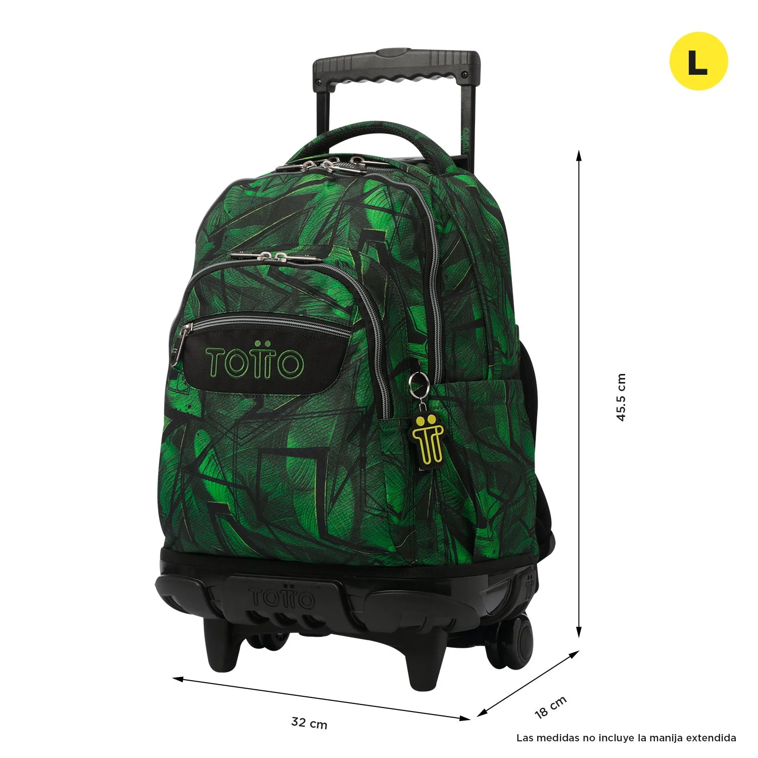 Pack escolar Jhony Jungle - Mochila con ruedas + Estuche 3 compartimentos - Image 4