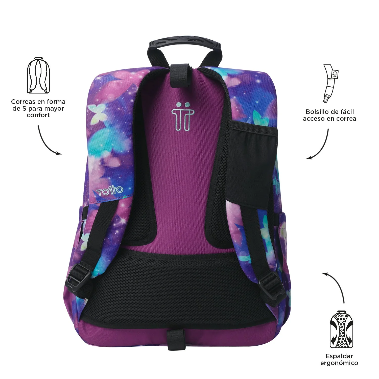 Pack escolar Star Butterfly - Mochila adaptable a carro + Estuche 3 compartimentos - Image 4