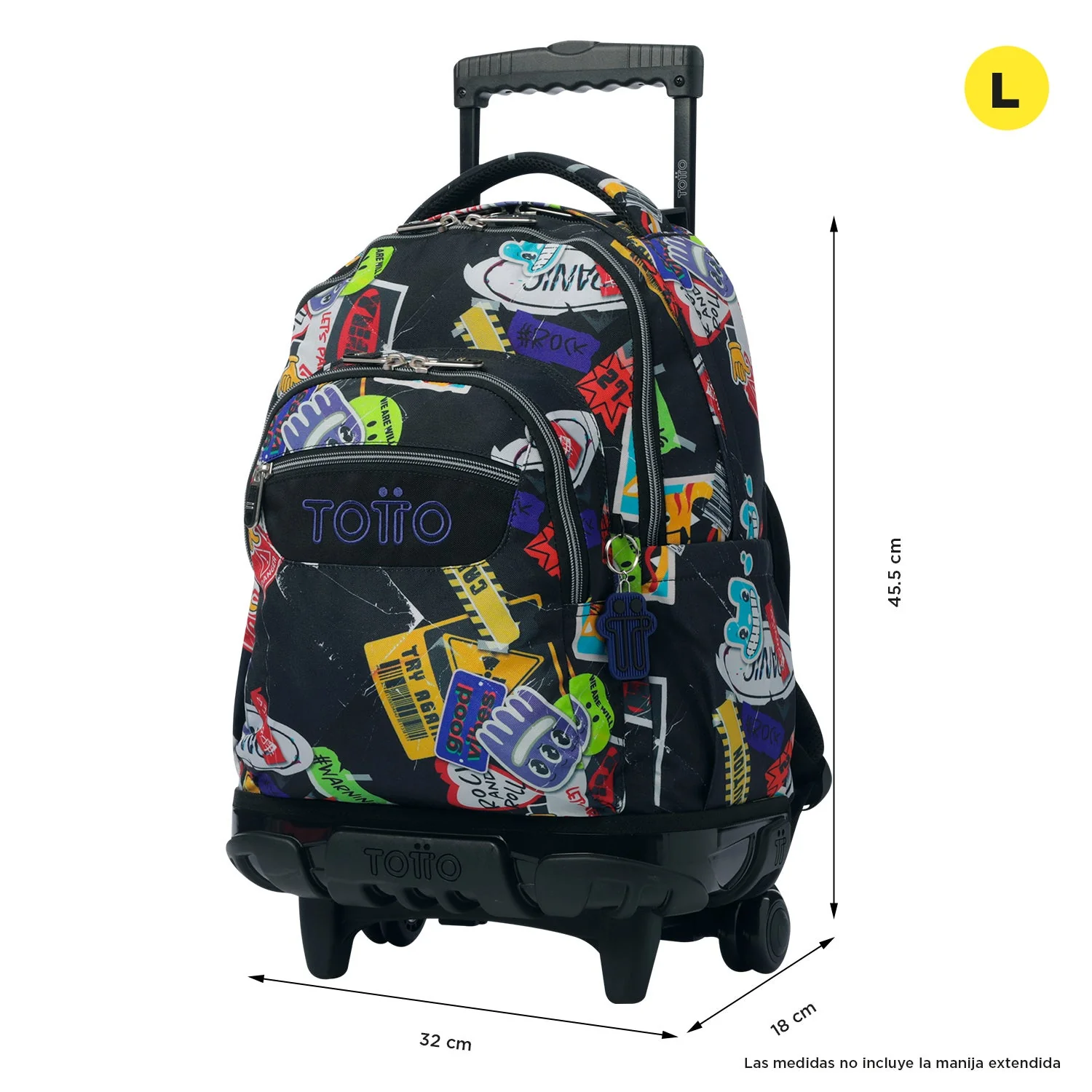 Pack escolar Sticky - Mochila con ruedas + Estuche 3 compartimentos - Image 4
