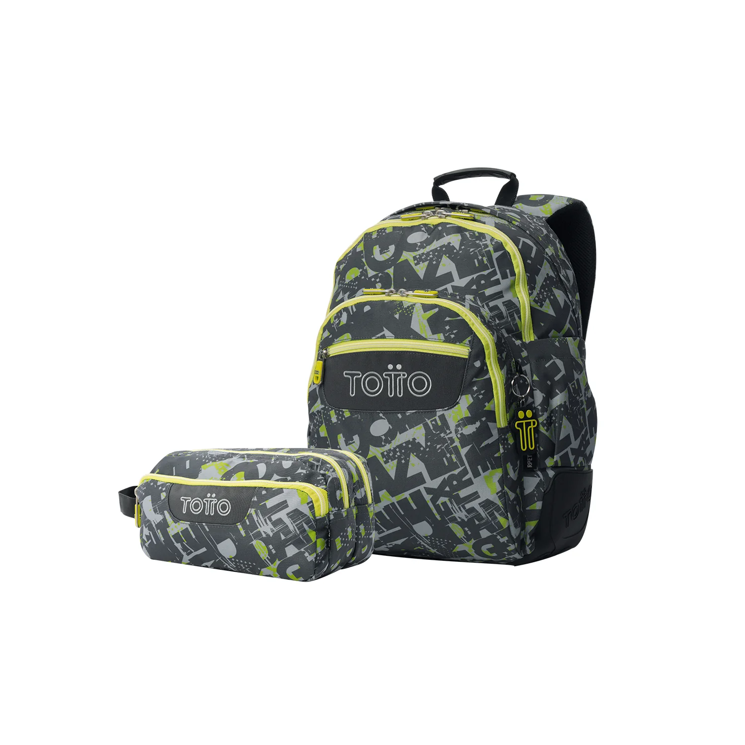 Pack escolar Texgrunge - Mochila + Estuche 3 compartimentos
