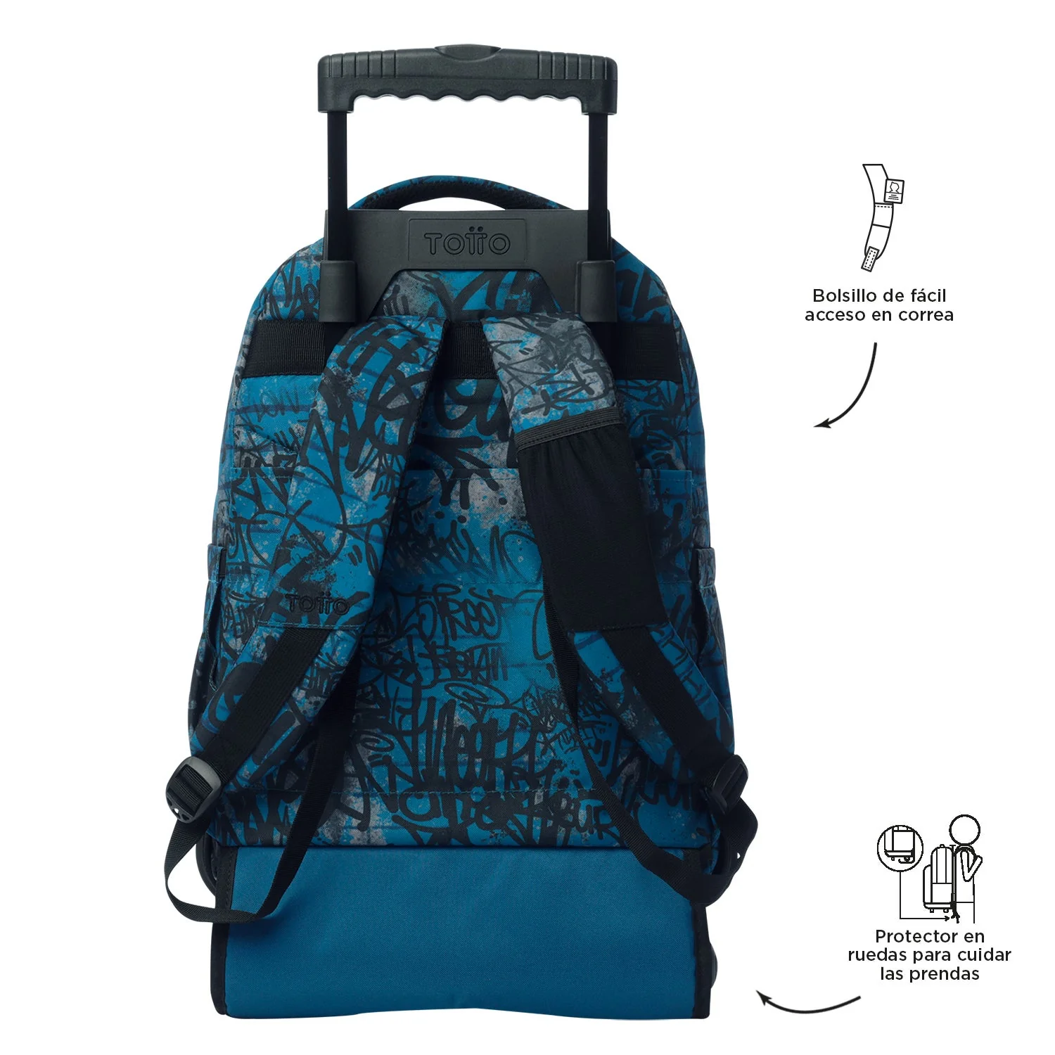 Pack escolar Urban Graph - Mochila con ruedas + Estuche 3 compartimentos - Image 6