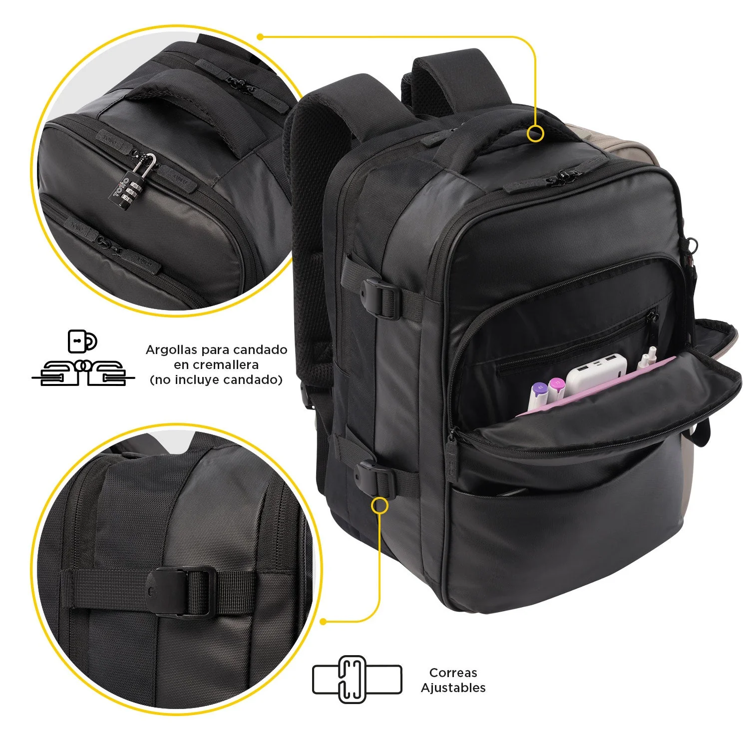 Pack TRIP Negro (Maleta + Mochila de cabina) - Image 14