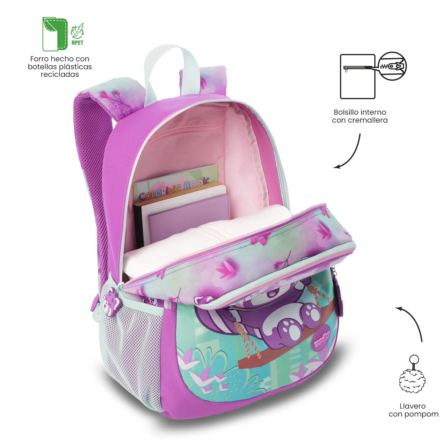 Pack X2 Mochila + Libro parar colorear Bambu - Image 6